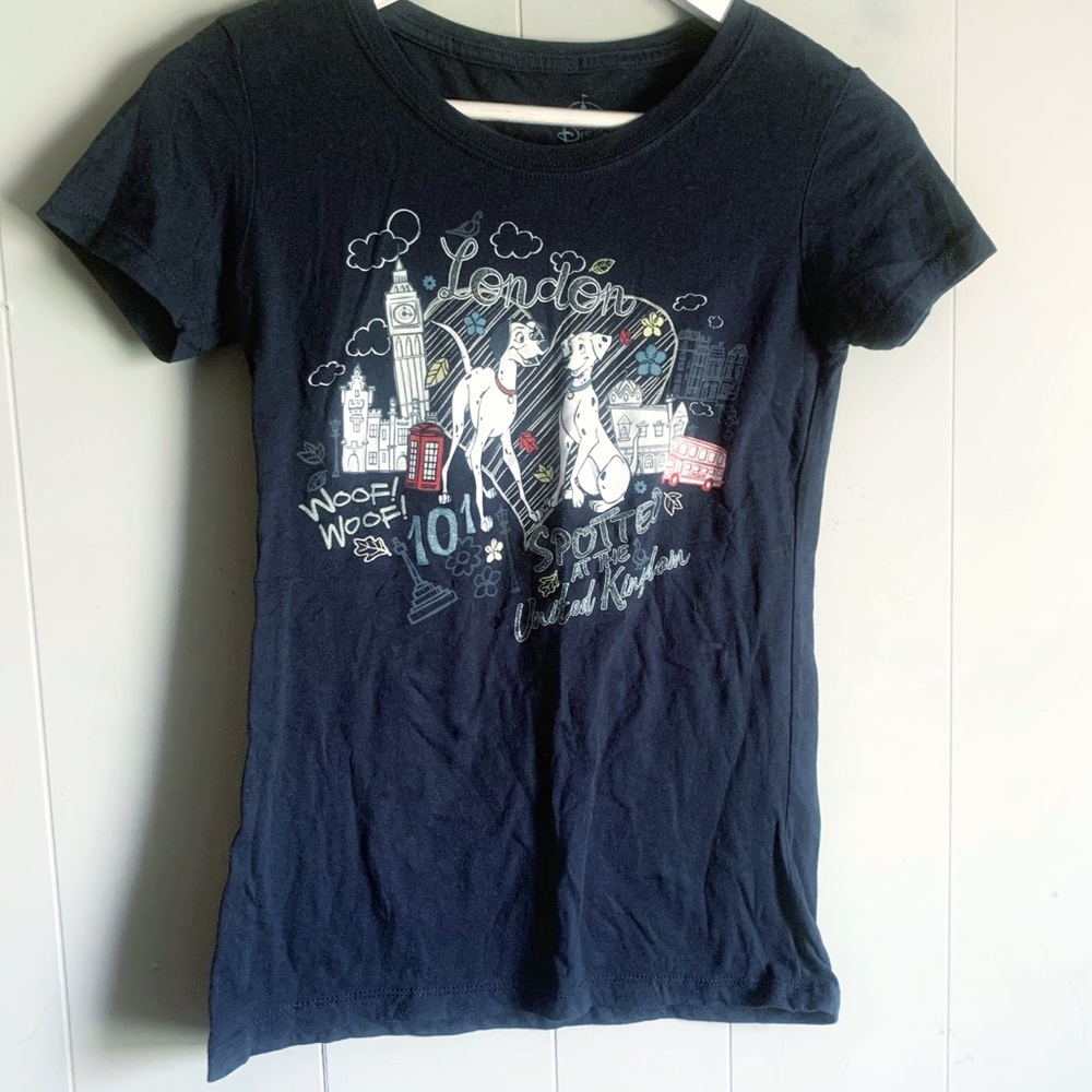 DISNEY Epcot World Showcase 101 Dalmatians Spotted at United Kingdom T-Shirt S
